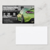 Auto Verre Groene Super Sport Auto Achterkant Visitekaartje (Voorkant / Achterkant)