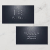 Auto Verzekering Donkerblauw Custom Monogram Visitekaartje (Voorkant / Achterkant)