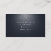 Auto Verzekering Donkerblauw Custom Monogram Visitekaartje (Achterkant)