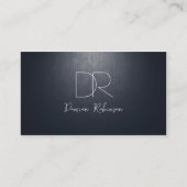 Auto Verzekering Donkerblauw Custom Monogram Visitekaartje (Voorkant)