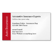 Auto Verzekering Rep Magnetische Visitekaartjes Magnetisch Visitekaartje (Voorkant)