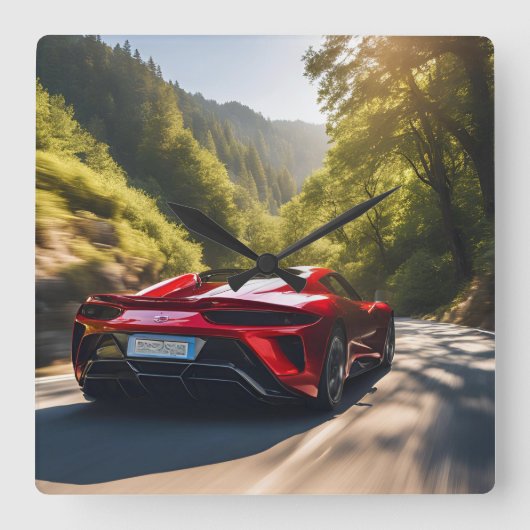 AUTO VIERKANTE KLOK (Voorkant)