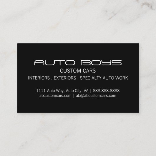 Auto Visitekaartje lezen (Voorkant)