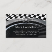 Auto Visitekaartje Mechanic Racing Vlag Logo (Achterkant)