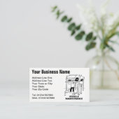 Auto & Voertuig Onderhoud Cartoon Visitekaartje (Staand voorkant)