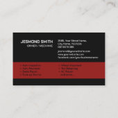 Auto Voertuigreparatie - Mechanic Visitekaartje (Achterkant)