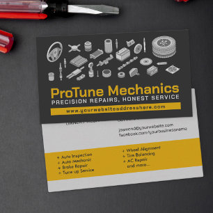 Auto Voertuigreparatie - Mechanic Visitekaartje