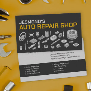 Auto Voertuigreparatie - Mechanic Visitekaartje