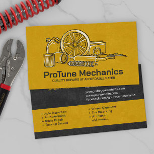 Auto Voertuigreparatie - Mechanic Visitekaartje