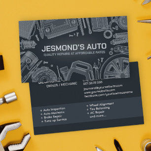 Auto Voertuigreparatie - Mechanic Visitekaartje