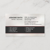 Auto Voertuigreparatie - Mechanic Visitekaartje (Achterkant)