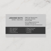 Auto Voertuigreparatie - Mechanic Visitekaartje (Achterkant)