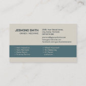 Auto Voertuigreparatie - Mechanisch Visitekaartje (Achterkant)