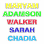 Auto Voor & Achterkant Glas Naam Stickers voor Aut (Voorkant)