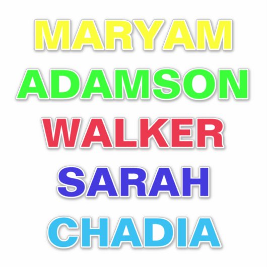 Auto Voor & Achterkant Glas Naam Stickers voor Aut (Voorkant)