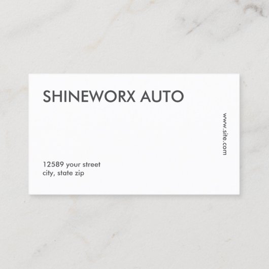 auto voor automatische aanpassing visitekaartje (Achterkant)