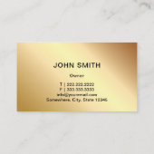 Auto voor auto's met gouden auto's visitekaartje (Achterkant)