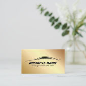 Auto voor auto's met gouden auto's visitekaartje (Staand voorkant)