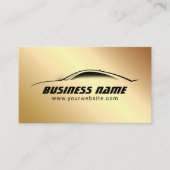 Auto voor auto's met gouden auto's visitekaartje (Voorkant)