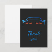 Auto voor autoverkoop voor autoverkoop voor autove bedankkaart (Voorkant / Achterkant)