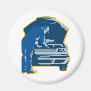 auto voor mechanische reparatie magneet