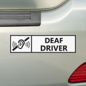 Auto voor slechthorende dove bestuurder met handic bumpersticker (Op auto)