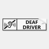 Auto voor slechthorende dove bestuurder met handic bumpersticker (Voorkant)