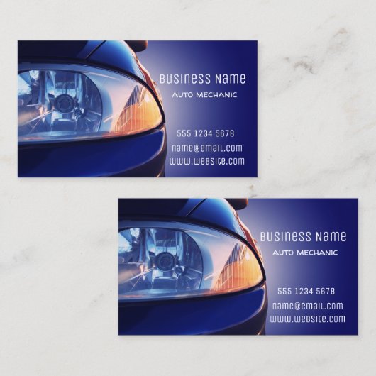 Auto voorkant uitzicht visitekaartje (Voorkant / Achterkant)