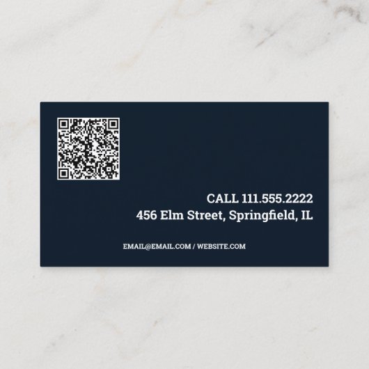 Auto voorruit auto glas reparatie QR Visitekaartje (Achterkant)