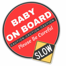 Auto Voorzichtig Baby Aan Boord (Waarschuwing Wees Sticker