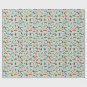 Auto Vrachtwagens Kerstbomen Sterren Groene Kerstm Cadeaupapier (Vlak)