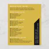 Auto was, auto was, reinigingsservice Adverteren Flyer (Achterkant)