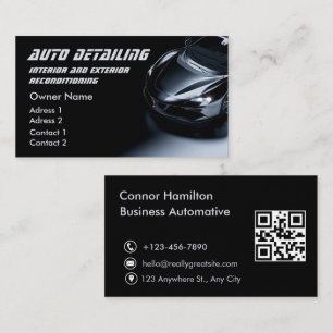 Auto was automatisch detailleert moderne autoreini visitekaartje