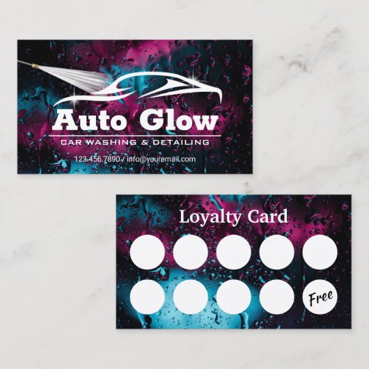 Auto was automatisch gedetailleerde gegevens over  visitekaartje (Voorkant / Achterkant)