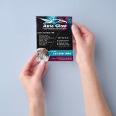 Auto was Automatisch informeren Moderne reiniging Flyer (Hand)