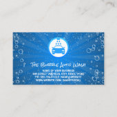 Auto was Logo | Blauwe zeepbellen Visitekaartje (Voorkant)