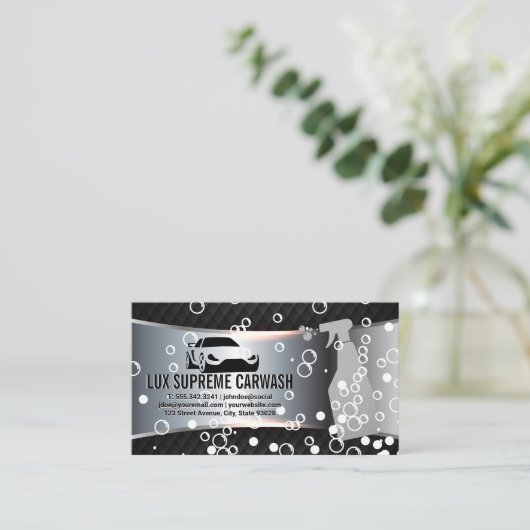 Auto was Logo | Visitekaartje zeepbellen (Staand voorkant)