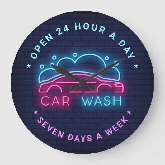 Auto was neon Kijk naar aangepaste tekst Grote Klok (Voorkant)