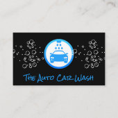 Auto Was zeepbellen in de Logo Visitekaartje (Voorkant)