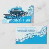 Auto Was | Zeepbellen Schoonmaakgereedschap Visitekaartje (Voorkant / Achterkant)