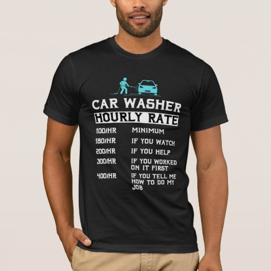 auto-wasautomonteur voor automatische handreiniger t-shirt (Voorkant)