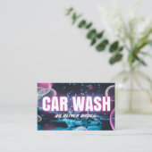 Auto Wash Auto Detailing Automotive Neon Visitekaartje (Staand voorkant)