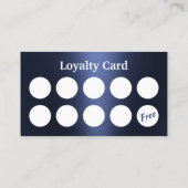 Auto Wash Auto Detailing Modern Navy Blue Loyalty Visitekaartje (Achterkant)