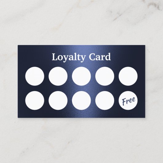 Auto Wash Auto Detailing Modern Navy Blue Loyalty Visitekaartje (Achterkant)