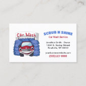 Auto Wash Detail Service Visitekaartje (Voorkant)