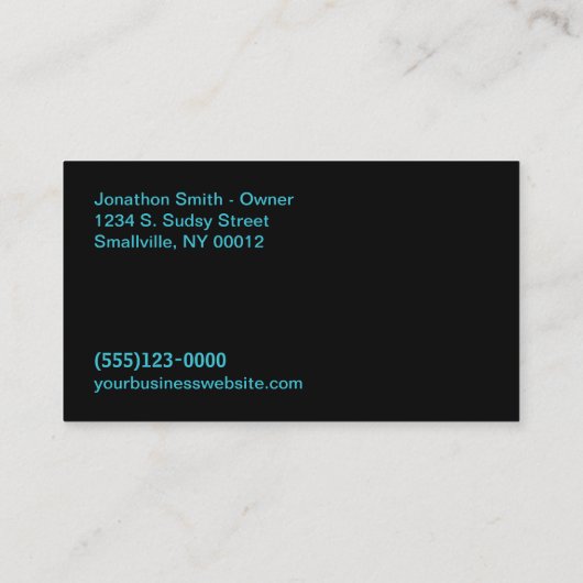 Auto Wash Detail Service Visitekaartje (Achterkant)