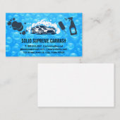 Auto-wasreiniging | Zeepbellen Visitekaartje (Voorkant / Achterkant)