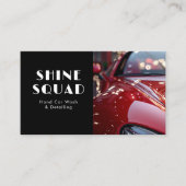 Auto Wassen Auto Detailing Automotive Foto Visitekaartje (Voorkant)