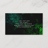 Auto Wassen & Auto Detailing Groene Neon Visitekaartje (Achterkant)