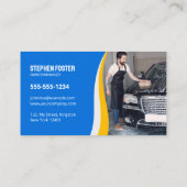 Auto Wassen Auto Detailing Schoonmaken Automotive  Visitekaartje (Achterkant)